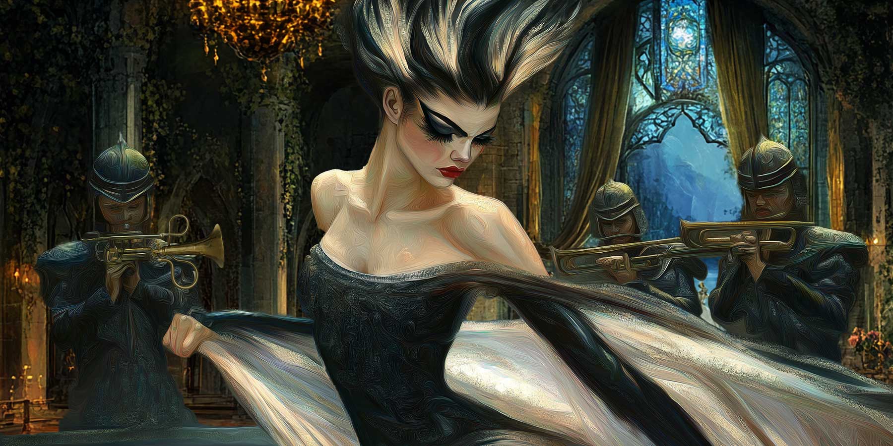 odile-introduction-ballroom-trumpeters-paint-min